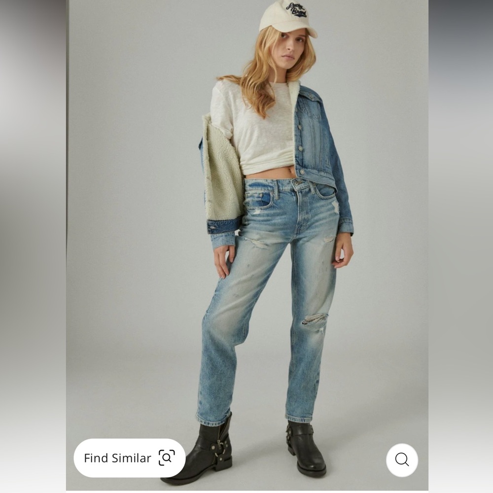 Lucky Brand Faux Sheraling denim Jacket